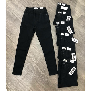 Quần bò ôm vnxk , quần skinny đen trơn jeans vnxk
