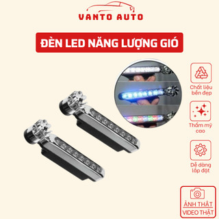 Bộ 2 Đèn Led Năng Lượng Gió Trang Trí Xe Ô Tô