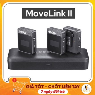Godox movelink ii - micro cài áo không dây 2.4ghz cho smartphone, máy ảnh, sử dụng 10 giờ, phạm vi thu 100m