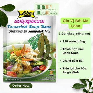 Gia vị bột me nấu canh chua / Lẩu me gói 40gr hiệu Lobo Thái. Chính hãng