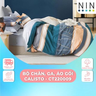 Bộ 5 món drap, áo gối kèm mền nin calisto - ct220009