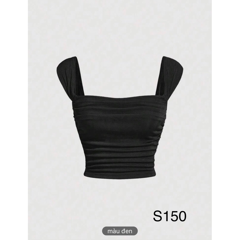 Áo ba lỗ thun nhún eo croptop Qc