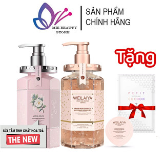 Sữa Tắm Weilaiya Tuỷ Mật Cánh Hoa Hồng, Sữa Tắm Trắng Da Damask Weilaiya Thơm Lâu Chính Hãng 450ml