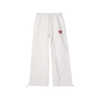 Quần nỉ sweatpants creamwhite logo amm