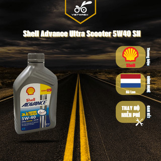 Nhớt xe máy, nhớt xe ga shell advance ultra scooter 5w40 api sn 800ml