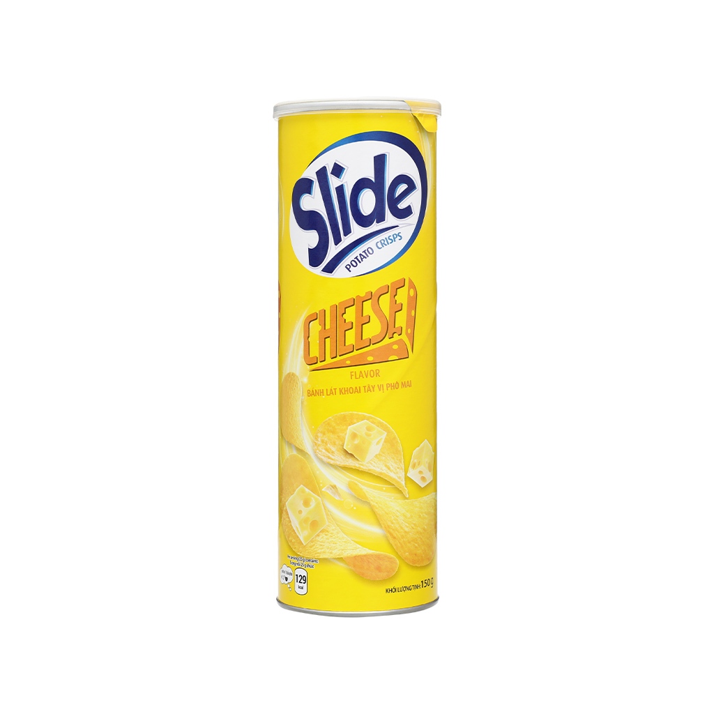 Snack Khoai Tây Slide Phô Mai (Lon 150g)