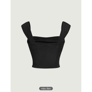 Áo ba lỗ thun nhún eo croptop Qc