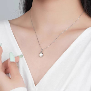Dây chuyền bạc nước mắt nàng tiên cá lấp lánh - Vòng cổ Bạc ta 6124SV Fullbox