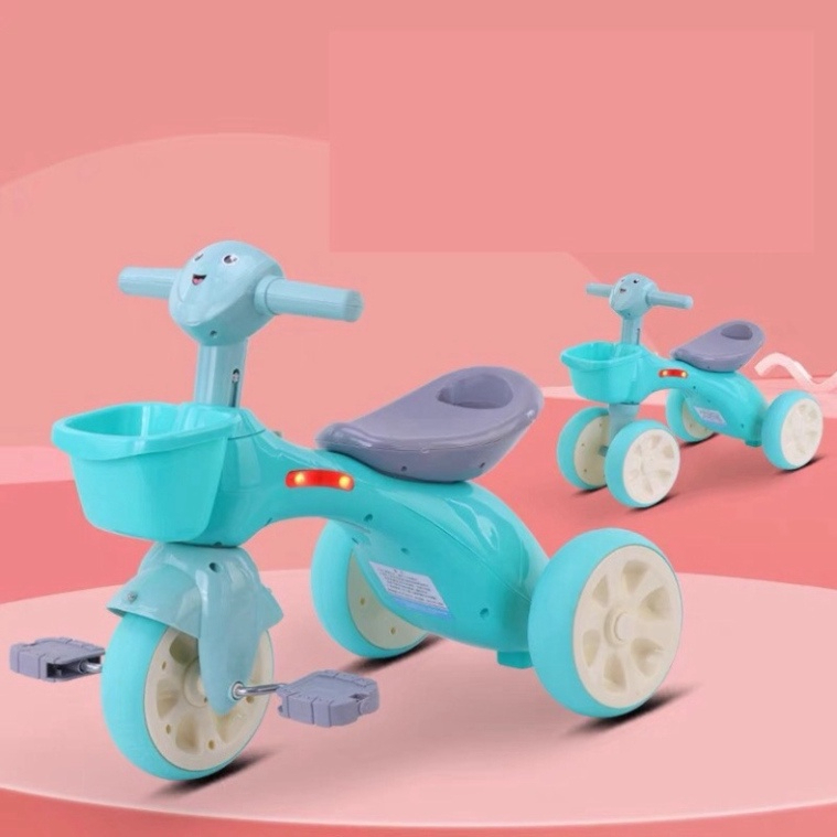 Xe Đạp 3 bánh có giỏ xe 219 ,xe đạp 3 bánh có bạn đạp , xe chòi chân cho bé Siêu Phẩm