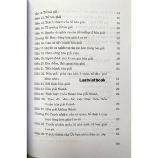Sách - Luật Hòa Giải Ở Cơ Sở (Hiện Hành)