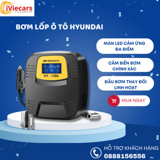 Bơm lốp ô tô Hyundai tự ngắt cao cấp, dự phòng nhập khẩu từ Hàn Quốc cho xe từ 4 đến 7 chỗ bảo hành 24 tháng 1 đổi 1