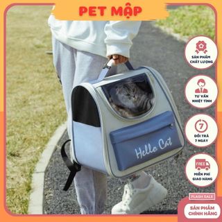 Cặp Đeo, Balo Đeo Hello Cat Pro Cho Chó Mèo Có Cửa Hông, Balo Phi Hành Gia Chống Nước Mẫu Mới