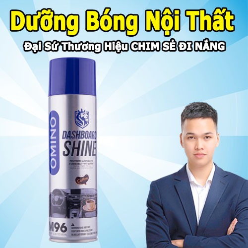 Xịt Dưỡng Bóng Nội Thất, Ghế Da Ô Tô Hương Cafe OMINO 500ml - Chính Hãng Omino
