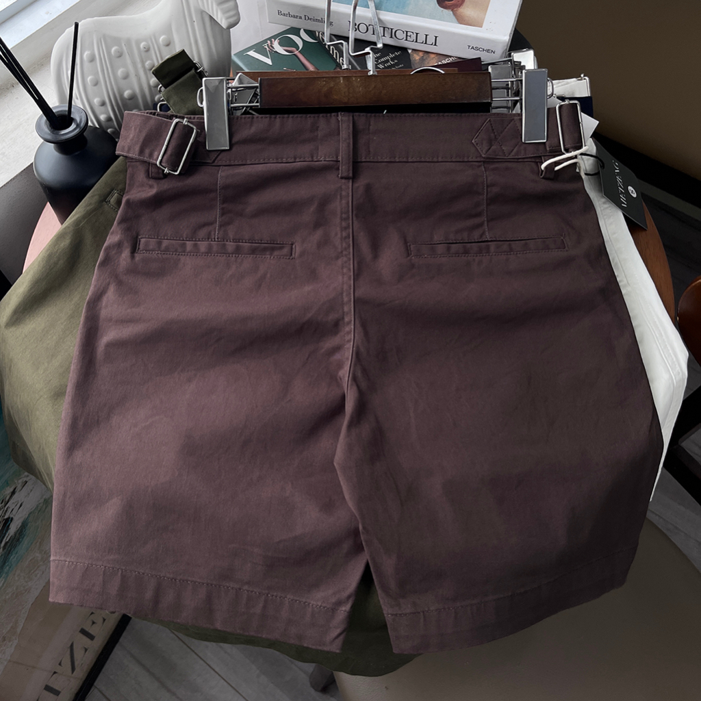 Quần short kaki nam có quai điều chỉnh 2 bên Flex short METZENG