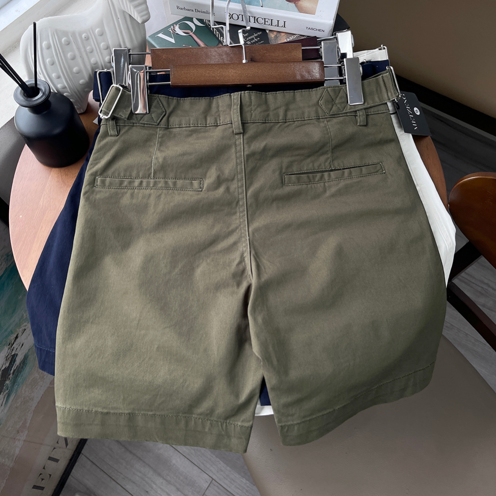 Quần short kaki nam có quai điều chỉnh 2 bên Flex short METZENG