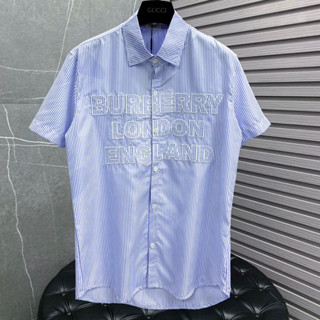 Áo Sơ Mi BURBERRY LONDON ENGLAND Thêu Chữ Kẻ Sọc Nam Nữ Cao Cấp