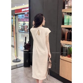 Váy len suông trơn tay hến