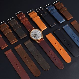 Dây đồng hồ 22mm 20mm 18mm handmade nam da bò sáp dây đeo đồng hồ gia xịn cao cấp đẹp giá rẻ nhập khẩu