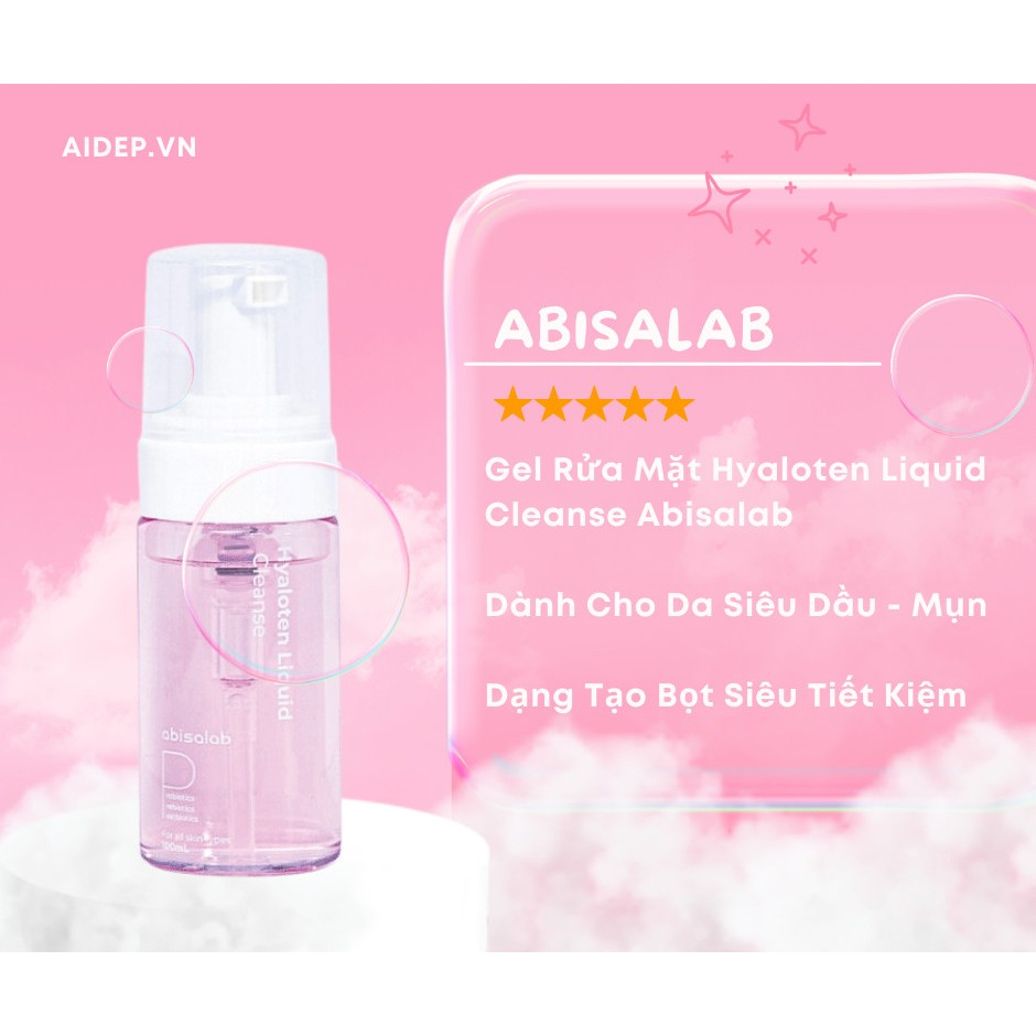 Sữa rửa mặt Hyaloten Liquid Cleanse ABISALAB 100ml Mẫu Mới 2022