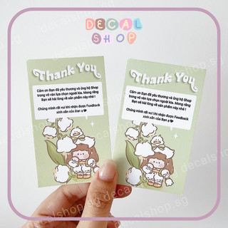 [M20] 100 Tờ Cảm Ơn Khách Hàng, Thank You - In 1 Mặt - Giấy 180gsm Không Cán Màng