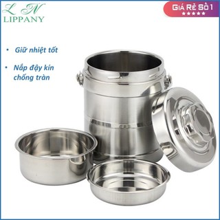 Cà mên 3 ngăn lõi inox 1,3 lít - hộp đựng thức ăn