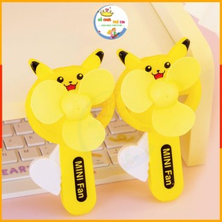 Quạt Cầm Tay Mini Hình Pikachu Hoạt Hình Dễ Thương