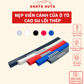 Nẹp Viền Cửa Ô Tô Chữ U Lõi Thép - Gioăng Cao Su Chữ U Lõi Thép Chống Va Đập, Chống Ồn Ô Tô, Cuộn 5M