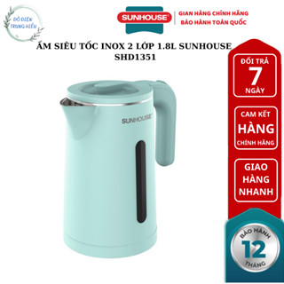  ẤM SIÊU TỐC INOX 2 LỚP 1.8L SUNHOUSE SHD1351 - Hàng chính hãng bảo hành 12 tháng 