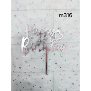 mika chữ happy birthday tim( set 10 cái)