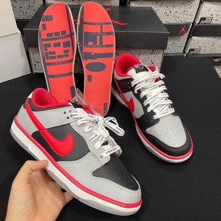 Giày Thể Thao Dunk Low “Clark Atlanta Universit", SB Dunk Đen Đỏ Phiên Bản Da Cao Cấp