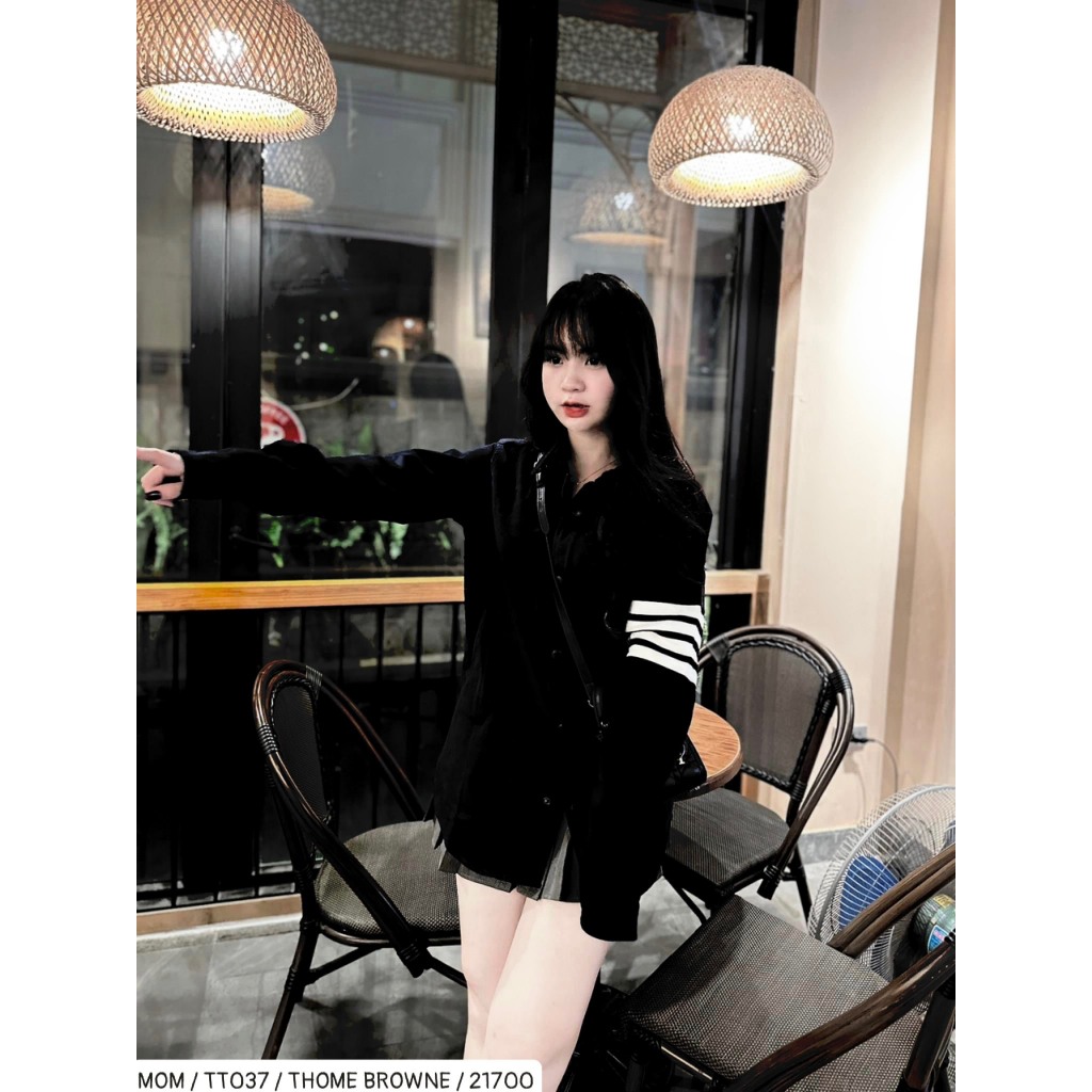 🔥Hot🔥 Áo Sơ Mi Nam Nữ THOME 4 Vạch Tay Cao Cấp Áo sơ mi kẻ sọc đủ size Nam/Nữ hàng cao cấp chuẩn loại 1