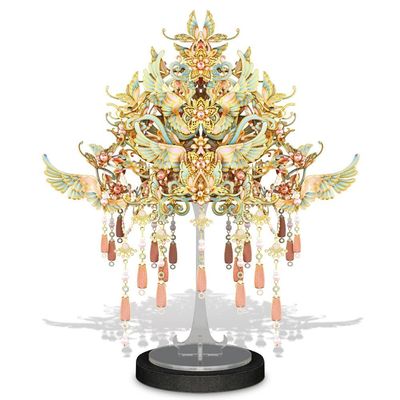 Mô Hình Kim Loại Lắp Ráp 3D Piececool Thanh Nguyệt Quán (154 mảnh, Deep Moon) P333-GB - MP1204