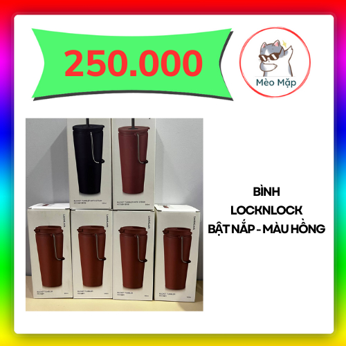 💥RẺ VÔ ĐỊCH💥 Bình Giữ Nhiệt Lock n lock Bucket Tumbler LHC4269 540ml - BẬT NẮP💥
