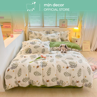 Bộ Chăn Ga Gối Nỉ Lông Thỏ Nhung Sữa Mịn Decor, Drap Nệm Đủ Size 1m2 Đến 2m2 Mềm Mại - Hoạ Tiết Dễ Thương