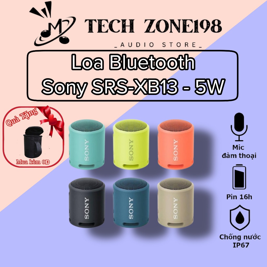 Loa Bluetooth Sony Extra Bass SRS-XB13 - Hàng chính hãng xách tay full box