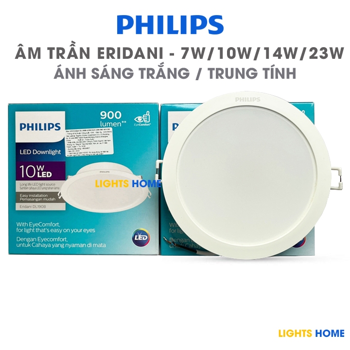 Đèn LED Âm trần Philips ERIDANI - 7W/10W/14W/23W - Chất lượng tốt, giá cạnh tranh