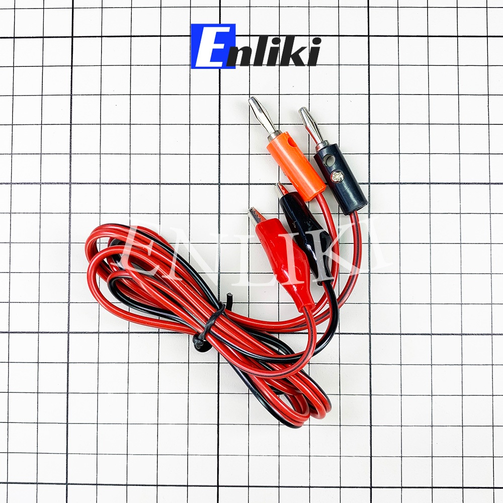 Cáp 2 đầu Kẹp Cá Sấu - Jack Bắp Chuối, Dài 80cm