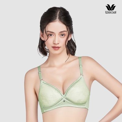 Áo lót Wacoal Lecien I22SFB197 không gọng, form thoải mái, cup 3/4, ren, dây liền - 22SFB197