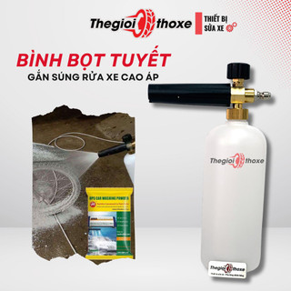 Bình tạo bọt tuyết gắn súng phun rửa xe - bình phun bọt tuyết cho máy rửa xe cao áp - Thế Giới Thợ Xe