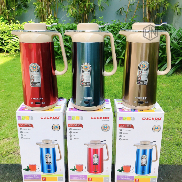 Ấm Siêu Tốc CUCKOO ST30, Bình thuỷ điện, Bình đun giữ nhiệt 2 in 1 Ủ Nóng Lâu, Ấm Đun Nước Siêu Tốc Cao Cấp