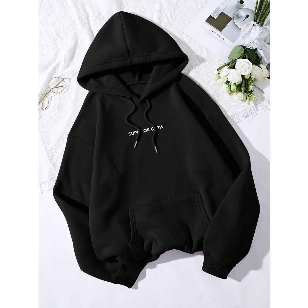 Áo khoác hoodie basic SUPERIOR dáng oversize 3 màu cơ bản - W4