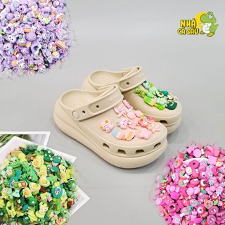 Jibbitz đá cao cấp, charm gắn dép sục, sticker đá gắn sục cross - Nhà Cá Sấu