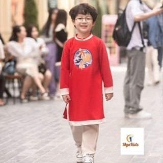  Áo Dài Bé Trai Áo Dài Cách Tân Bé Trai Hàng Thiết Kế Myakids 3-10t 