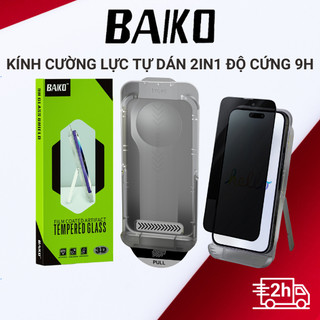  Cường lực trong suốt cao cấp 9H KingKong BAIKO chống xước,chống va đập,chống vân tay cho 11 12 13 14 15 pro prm