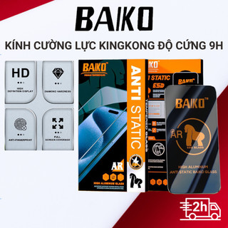 Cường lực KINGKONG BAIKO 6D - Chống bám bẩn màn hình, chống vân tay và chắn bụi loa cao cấp iphone 11 12 13 14 15 Promax
