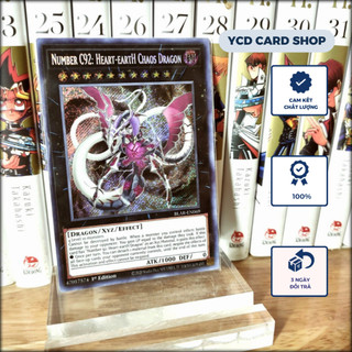 Thẻ bài yugioh chính hãng Number C92: Heart-eartH Chaos Dragon – Secret Rare