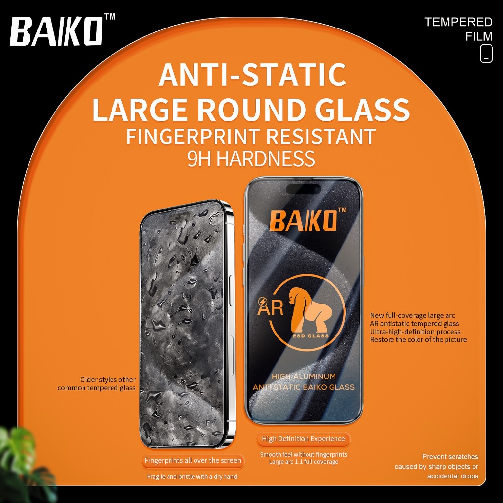 [CHỐNG NHÌN TRỘM] Kính cường lực KINGKONG BAIKO độ cứng 9H siêu mượt siêu bền iphone 17 16 15 14 13 12 11 7 8 Plus Xr X | BigBuy360 - bigbuy360.vn