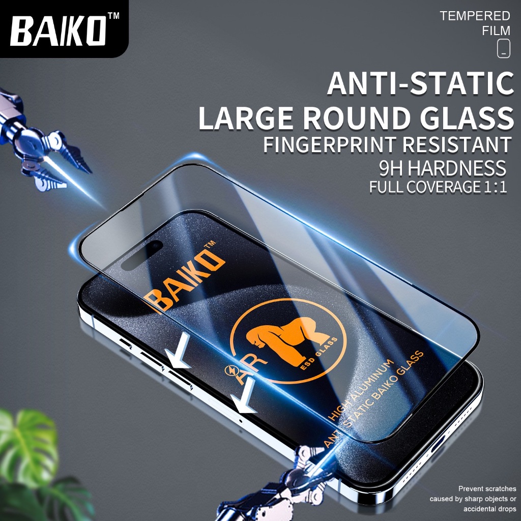 [CHỐNG NHÌN TRỘM] Kính cường lực KINGKONG BAIKO độ cứng 9H siêu mượt siêu bền iphone 17 16 15 14 13 12 11 7 8 Plus Xr X | BigBuy360 - bigbuy360.vn