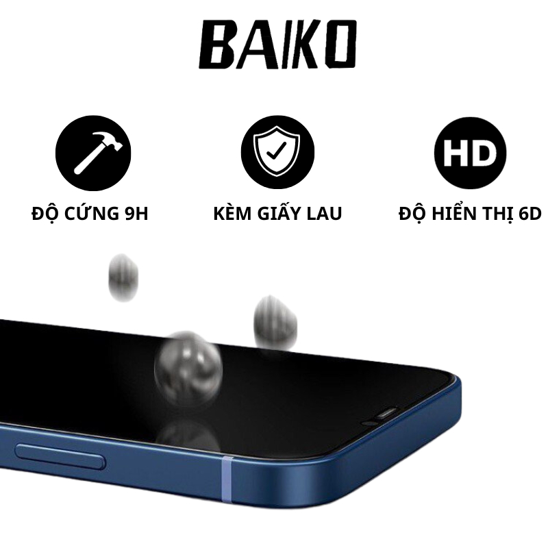 [CHỐNG NHÌN TRỘM] Kính cường lực KINGKONG BAIKO độ cứng 9H siêu mượt siêu bền iphone 17 16 15 14 13 12 11 7 8 Plus Xr X | BigBuy360 - bigbuy360.vn