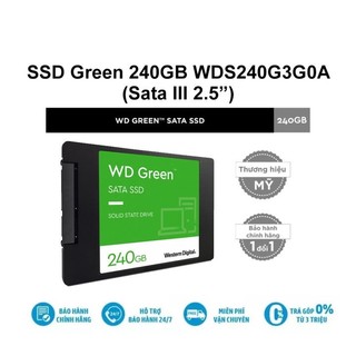 Ổ cứng SSD WD Green 2.5 inch 240GB SATA III (WDS240G3G0A) - Hàng Chính Hãng